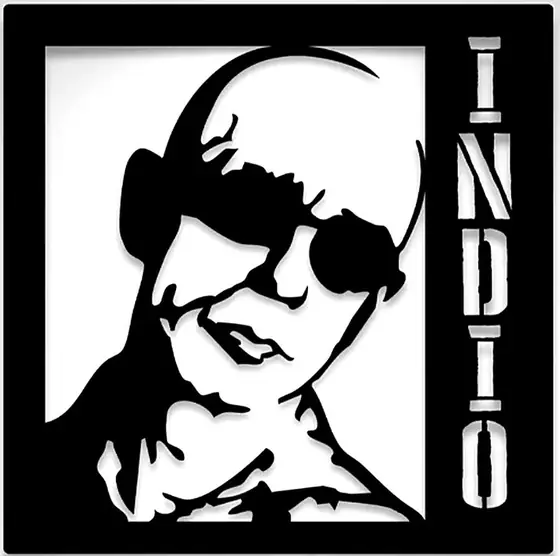 Cuadro grabado de Indio Solari en corte láser - Pixel Labs