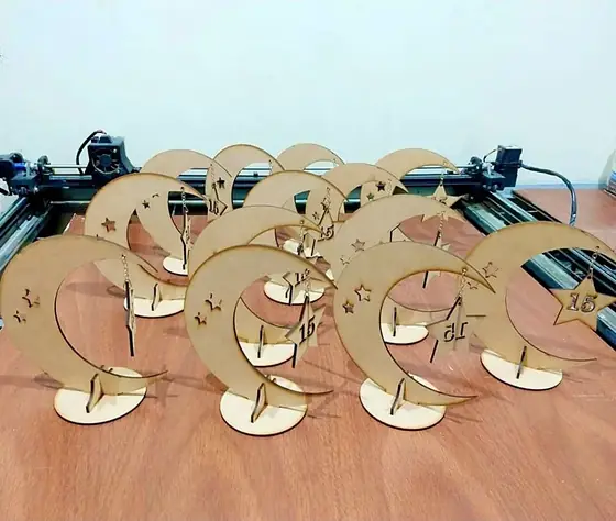 Set de Lunas con Estrella 15, souvenir personalizado para fiesta de 15 años en corte láser - Pixel Labs